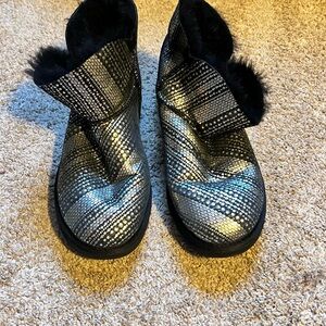 UGG Black and Silver Winter Boots
